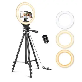 Customizable10 Ekieudl 761829655092 Fully Inch Ring Light With Stand And Phone Holder