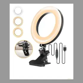 Egl-01 Elegiant 6.3 Inch Selfie Ring Light With Clamp 3 Color Modes 360 Degree