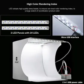 917505 Elephantboat Mini Photo Studio Super Bright Photography Light Box Lightbox Portable Shooting #3