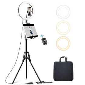 Elitehood 889787878831 12 Ring Light With Tripod Stand 72 Tall And Ipad/phone Holder Dimmable S