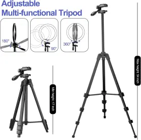 Emart 313098244271 10 Inch Ring Light With 55 Extendable Tripod Stands 16 Colors Rgb Camera Sel #2