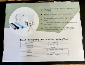 4335034874 Emart 14 Inch X 16 Photography Table Top Light Box 52 Led Portable Photo Studio #2