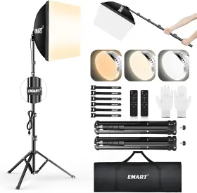 Emart 689719846019 Softbox Lighting Kit 16 Inch X16 Soft Box 3000k-6000k 85w Led Bulbs With
