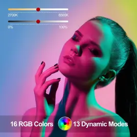Emart 810038370088 10 Inch Ring Light With 55 Extendable Tripod Stands 16 Colors Rgb Camera #3