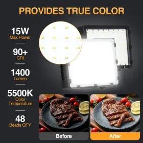 Emart 810038373850 Dimmable Photography Lighting Kit 11 Brightness Continuous Portable 48 Led V #3
