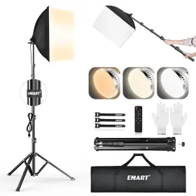 Emart 810038374598 Softbox Lighting Kit 16 Inch X16 Soft Box 3000k-6000k 85w Led Bulbs With