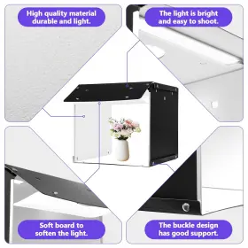 Emart 810151830933 14 Inch X15 Light Box Photography Mini And Folding Photo Studio With Cri #3