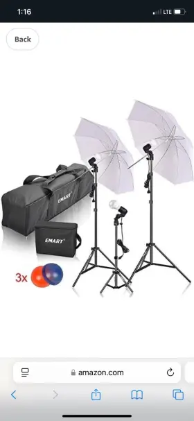 Em-bsbw-2ulk Emart 8.5x10ft Photography Backdrop Kit With 400w 5500k Daylight Umbrella Con
