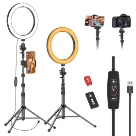 Em-rl-10-n Emart 10 Inch Ring Light With 55 Extendable Tripod Stands And Phone Holder Dimmable L