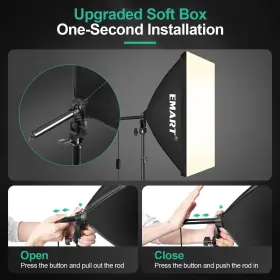 Em-sbk5070p-2wj Emart Professional Softbox Lighting Kit 20 Inch X28 Pull Soft Box 50w 3000k-60 #2