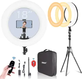 Emartinc 313103326374 18-inch Ring Light With Stand 65w Big Adjustable 3200-5500k Led
