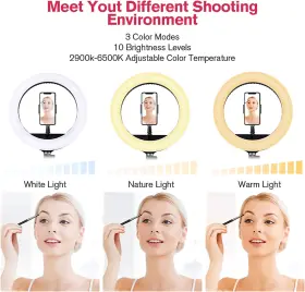 Eoto Light 744759852410 18 Inch Led Ring With Tripod Stand Dimmable Makeup Selfie For S #2