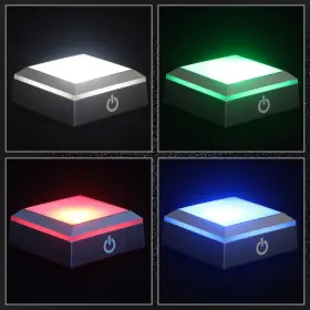 Erwei 757490797063 Led Light Base For Crystal 3d Glass Art Colorful Flat Top Surface #2