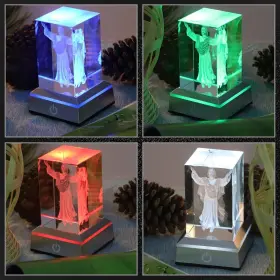 Erwei 757490797063 Led Light Base For Crystal 3d Glass Art Colorful Flat Top Surface #3