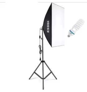 Ps025 Esddi Softbox Photography Lighting Photo Studio Equipment 2 Lights Working