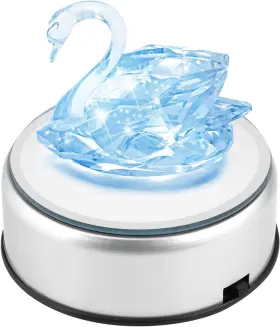 Estink 744759706058 7 Led Light Stand Base Colorful Rotating Crystal Display Holde