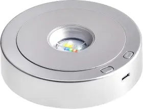 Eustuma 711181939927 Rotating Led Display Base Colorful Light Crystal Stand Sui