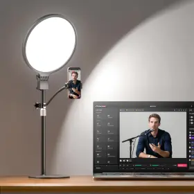 Evershop 313085131157 1300 Lumens Ring Light With Stand For Desk Computer And Laptop Podcast Stream