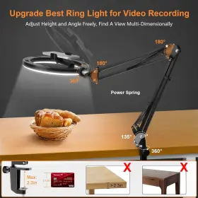Evershop 313097762714 Upgrade Ring Light Overhead Phone Mount Selfie With Stand A #2