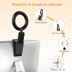 Evershop 695639043841 Ring Light For Laptop Desk Clip On Small Computer Video Conference With #3