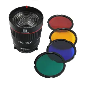 Ex-10x-yyn Exmax Fresnel Lens Focusing Adapter 10-40 Spot Attachment For Studio Lights