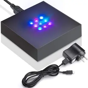 M21018-mg-us Facmogu 9 Led Display Base Stand For 3d Glass Art Usb/battery Powered