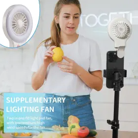 Fangirl 198715934601 2-in-1 Clip On Fan And Selfie Ring Light #2
