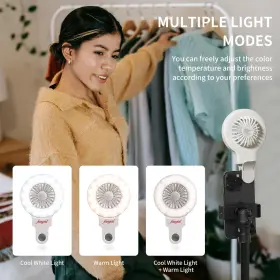 Fangirl 198715934601 2-in-1 Clip On Fan And Selfie Ring Light #3