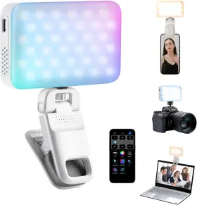 Fsjyc-03442 Fanshang Viltrox Rgb Video Light Selfie Portable Led Phone With Clip Recha