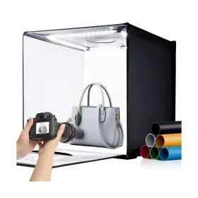 Lb24 Fasonic 24 Inch X24 Photo Studio Light Box For Photography Foldable Bi-color Dimmable Sh