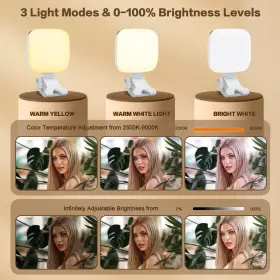Figifidia 789344932443 80 Selfie Light For 2000mah Portable Led Adjusted 3 Modes 0-100% #3