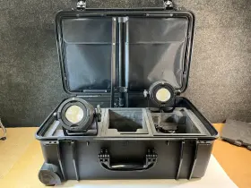 P360s Fiilex Portable Light Kit With 2x P360 2800 - 6500k Rigid Rolling Travel Case #3