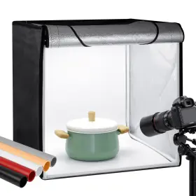 F09mvplt7333 Finnhomy 20x20 Portable Photo Light Tent Studio Kit For Tabletop Photography