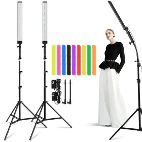 8206 Foccalli ‎ Dantiaodeng Led Video Light Dimmable Photography Studio Lighting Kit With 9 Col