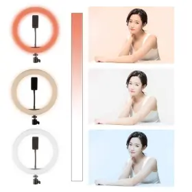 Focusfoto 727780960958 Ring Light Kit 10 Dimmable Led Standfor Camera Smar #3