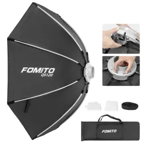 Fmt-qs-120w Fomito Enusa 47.2 Inch /120cm Octagonal Softbox Quick Release Bowens Mount With Honeyc