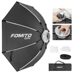 Fmt-qs-95w Fomito Enusa 37.4 Inch /95cm Octagonal Softbox Quick Release Bowens Mount With Honeyco