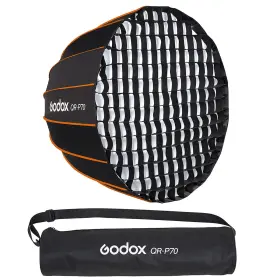 Kaqr970 Fomito Release Parabolic Softbox Qr P70 27.5inch 70cm With Honeycomb Grid And Bowens