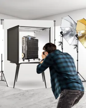 Fositan 726756515628 Bi-color Dimmable Photo Light Box Kit 32x32 Inch/80x80 Cm Studio #2