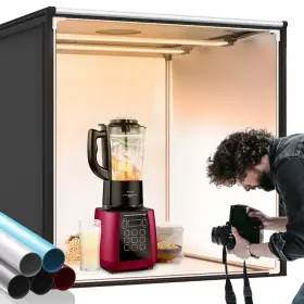 Fositan 726756515628 Bi-color Dimmable Photo Light Box Kit 32x32 Inch/80x80 Cm Studio