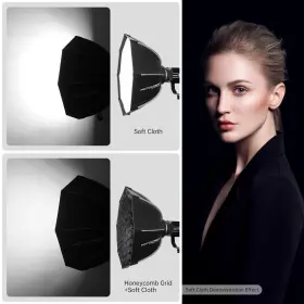 Fotocreat 732139735392 24ftft/60cm Folding Quick Set-up Octagon Softbox With Bowens Mount Honeycomb Gr #2
