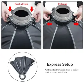 Fotocreat 732139735392 24ftft/60cm Folding Quick Set-up Octagon Softbox With Bowens Mount Honeycomb Gr #3