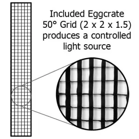 Fotodiox 847372001644 Strip Box Softbox 12 Inch X80 With Speedring And Eggcrate 2x2x1.5 Grid #3