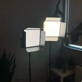 600xb Fovitec Photography Led Lights Bi Color 600 Bundle With Barndoors Stands And Carry Bag #2