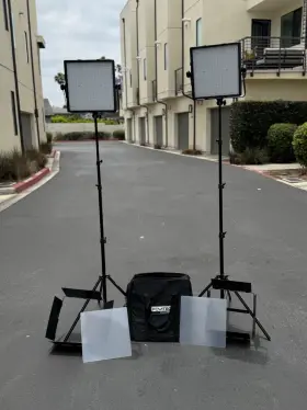 S-600b Fovitec Studiopro Bi-color Led Lighting Kit Complete Set With Softboxes