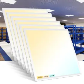 Franjulia 752692156663 6 Pack 2x2 Led Flat Panel Light - 3000k/4000k/5000k Selectable Triac Dimmabl