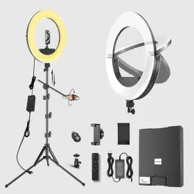 H-18-h-zd-b1 Fyrxznth Ring Light 18 Inch With Stand 55w 6700k Led 63 Tripod Multi-angle Adjusta