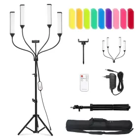 Led4arm-48w Gbuzuyo Four-arm Rgb Led Photography Light Equipped With Tripod Stand Ba