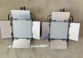 Sp-s-1200b Genaray 2 Spectro Led 1200b Bi-color Light Panel With Barndoors