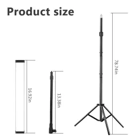 Gepege 674012995199 Led Video Light Stick Wand Kit-photography Lighting With Adjustable Tripod Stand #2
